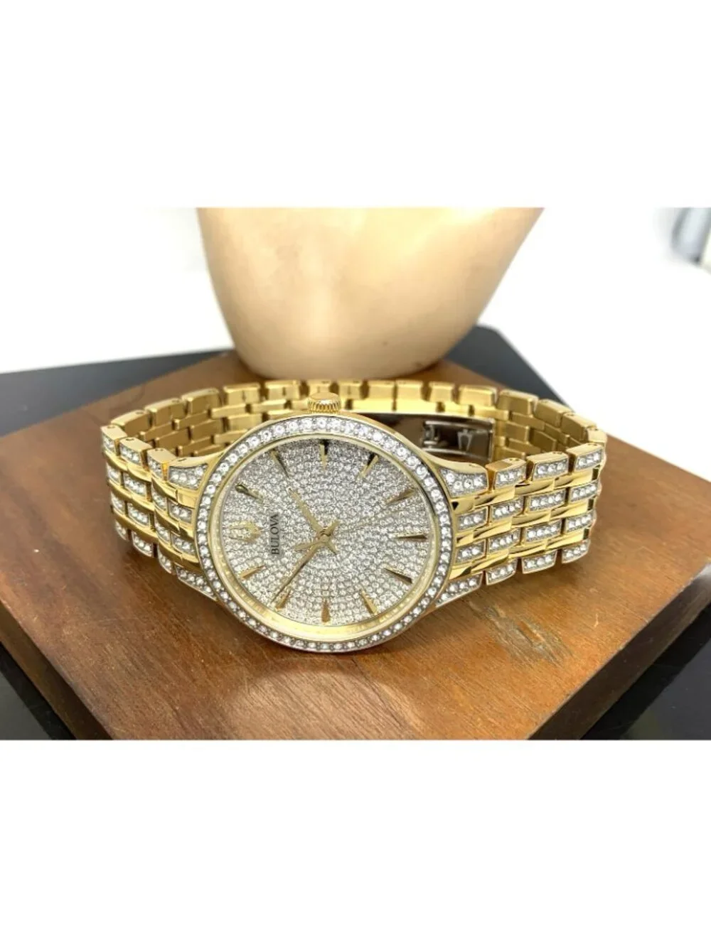 Bulova Men's Watch 98A229 Phantom Crystals Accented Gold Stainless Steel 40mm